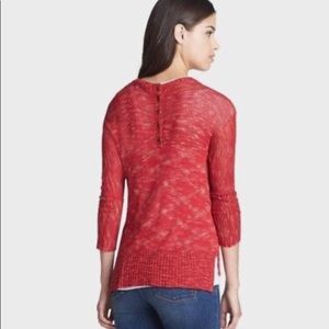 Lucky Brand Maroon Sweater with Button Down Back